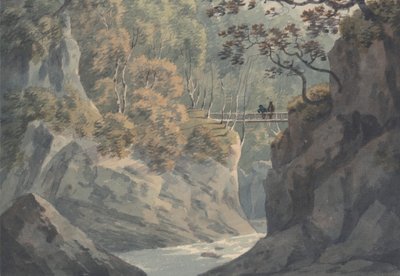 Pistil y Maw yakınlarındaki Alp Köprüsü ve Orman Manzarası by John Warwick Smith