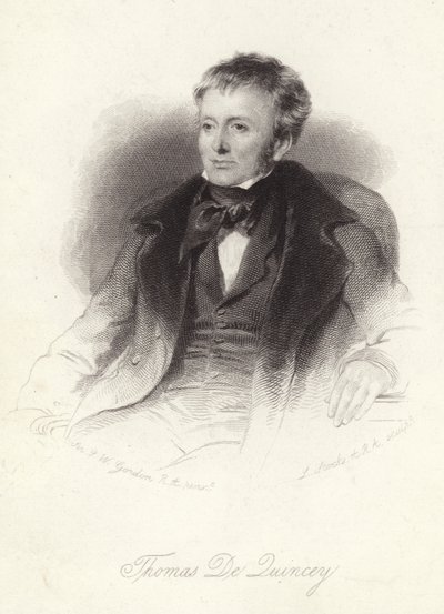 Thomas de Quincey, İngiliz yazar by John Watson Gordon