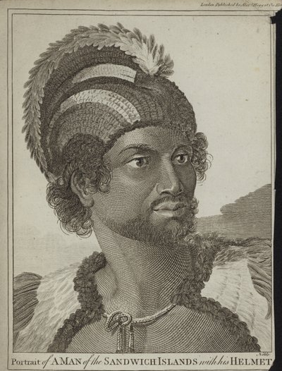 Kaskıyla Sandviç Adalarında Bir Adam by John Webber