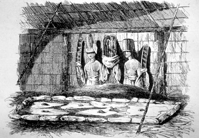 Bir Cenaze Kulübesinin İçi, Tahiti, 18. yüzyıl by John Webber