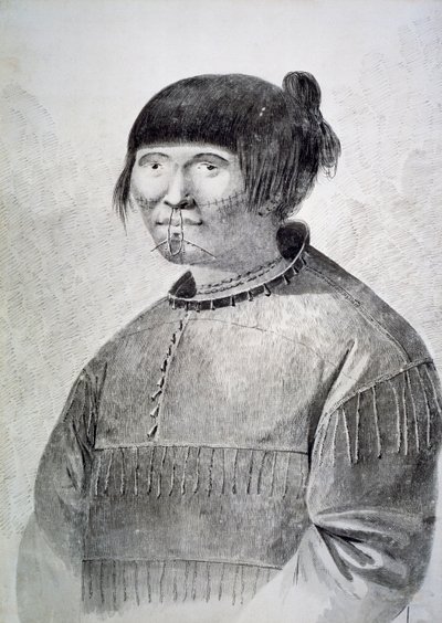 Unalaska adasından dövmeli yerli portresi by John Webber