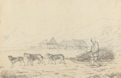 Kamtschatka'daki Yükler için Narta veya Kızak by John Webber