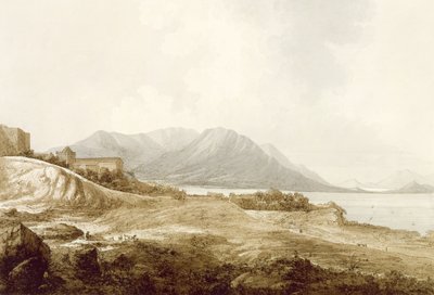 Lusiad'ını yazdığı Camoens Rezidansı da dahil olmak üzere Makao'da, 'Güney Denizlerinde Manzaralar', pub. 1788 by John Webber