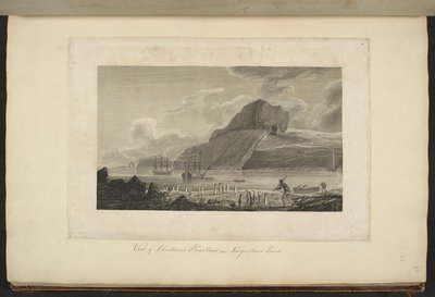 Kerguelen Ülkesindeki Christmas Limanı'nın görünümü, Aralık 1776 by John Webber