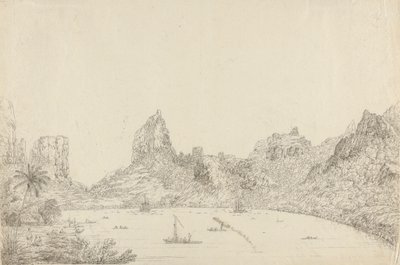 Eimeo Adası'ndaki Taloo Limanı'nın görünümü by John Webber