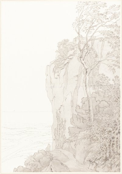 Sahil Yolu Üzerindeki Sarp Kayalıklar by John White Abbott