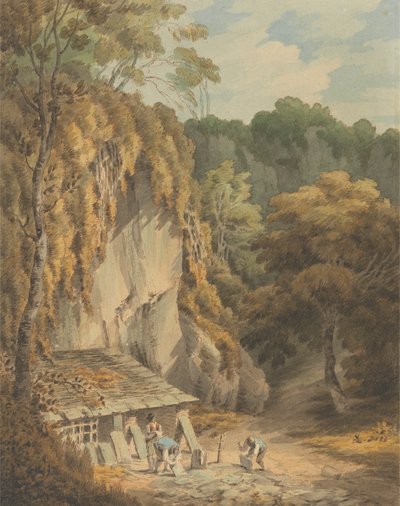 Widecombe, Devon'daki Arduvaz Taş Ocağı by John White Abbott