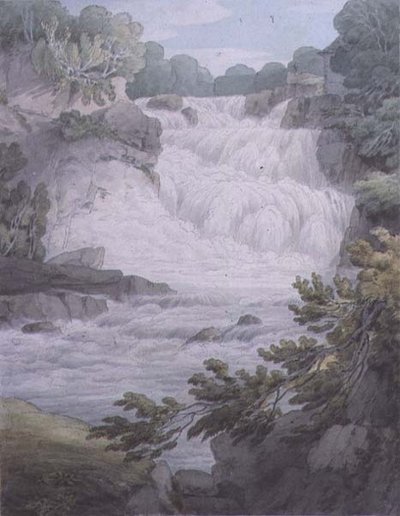 Clyde üzerinde Stonebyers Linn by John White Abbott