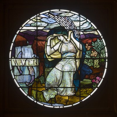 Biddulph Grange, James Powell & Sons, John William Brown (1842-1928), Su, 1903, Art Nouveau by John William Brown