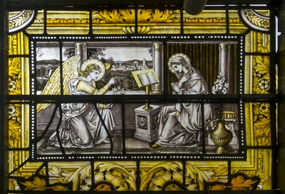 Oxford, Trinity College, James Powell & Sons, John William Brown (1842-1928), Müjde, 1885 by John William Brown