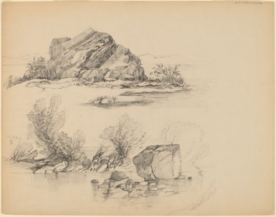 Lakeshore Boyunca Kayalar [rekto] by John William Casilear
