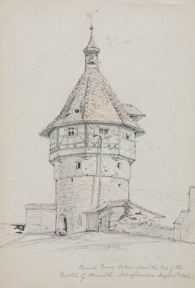 Yuvarlak Kule, Munoth Kalesi, Schafhausen, İsviçre by John William Casilear