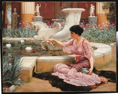 Bir Pompei Bahçesi by John William Godward