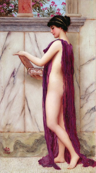 Mücevher Kutusu (Kıymetli Bir Hediye) by John William Godward