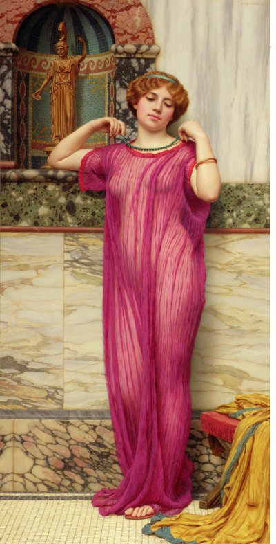 Kolye, c.1900 (tuval üzerine yağlı boya) by John William Godward