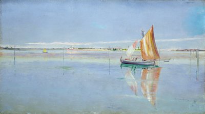 Lagünde, Venedik (tuval üzerine yağlı boya) by John William Inchbold