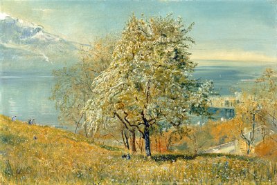 Cenevre Gölü, 1880-1882 dolayları (tuval üzerine yağlı boya) by John William Inchbold
