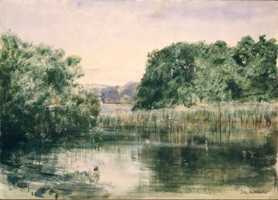 Ağaçlı Göl Manzarası, 1857 by John William Inchbold