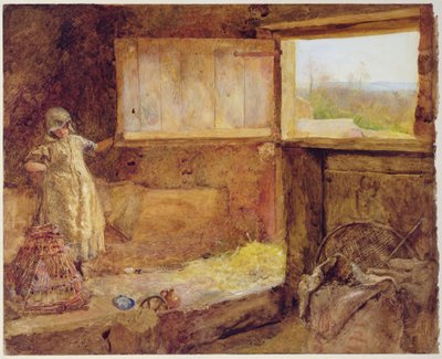 Hayloft (kağıt üzerine sulu boya) by John William North