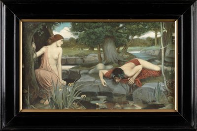 Echo ve Narcissus (renkli baskı) by John William Waterhouse