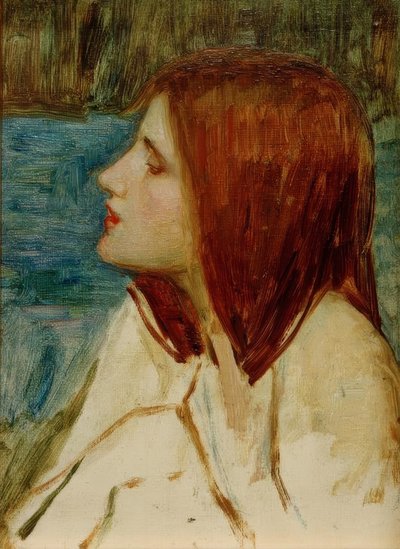 Bir Kızın Başı by John William Waterhouse