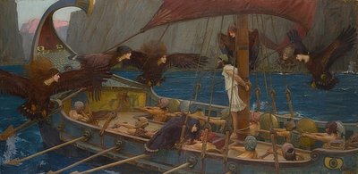 Odysseus ve Sirenler. 1891 by John William Waterhouse