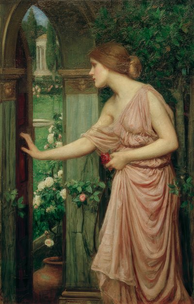 Aşk Tanrısının Bahçesine Kapıyı Açan Ruh by John William Waterhouse