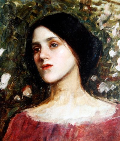The Rose Bower, c.1910 (tuval üzerine yağlı boya) by John William Waterhouse