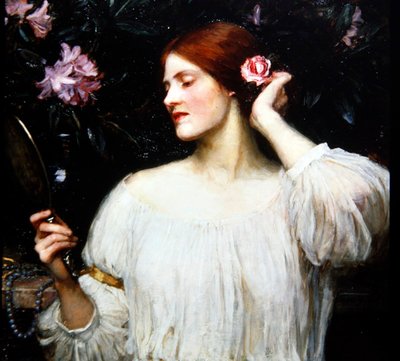 Vanity, c.1910 (tuval üzerine yağlı boya) by John William Waterhouse