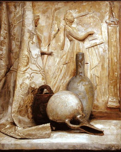 Tencere Natürmort (tuval üzerine yağlı boya) by John William Whiteley