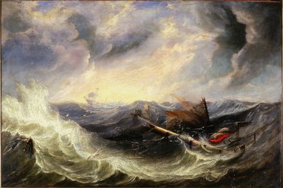 Enkazlı Deniz Manzarası (tuval üzerine yağlı boya) by John Wilson (attr. to) Carmichael
