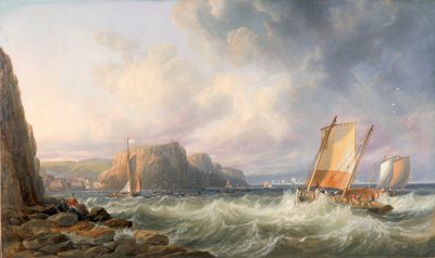 Yorkshire Sahili, Staithes by John Wilson Carmichael