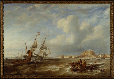 78 Tonluk Brigantine "Avukat", St. Helier, Jersey, 1749 by John Wilson Carmichael