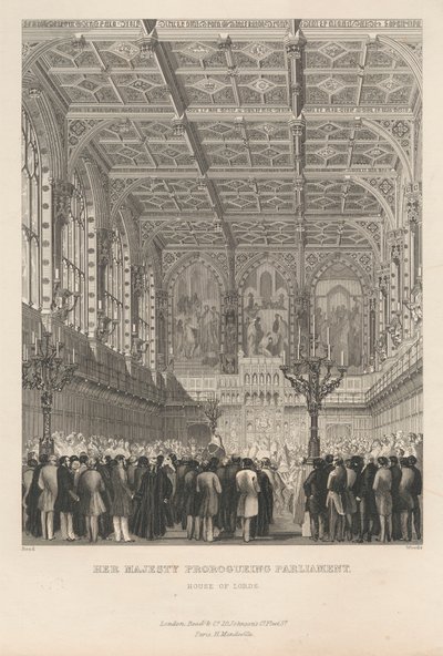 Majesteleri Parlamentoyu Prorogue Ediyor - Lordlar Kamarası by John Woods