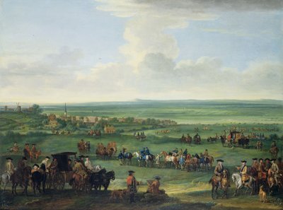 George I (1660-1727), Newmarket, 4 veya 5 Ekim 1717, c.1717 (tuval üzerine yağlı boya) by John Wootton