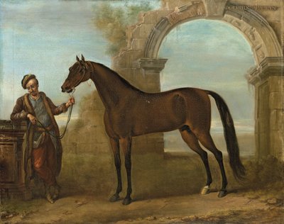Bir Damat Tarafından Tutulan Godolphin Arabien, Mahvolmuş Kemerli Bir Manzarada, 1731 by John Wootton