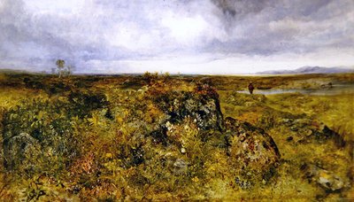Nehirde Balık Tutmak (tuval üzerine yağlı boya) by John Wright Oakes