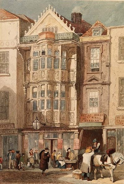 Sir Paul Pindar Evi, Bishopsgate (çelik oyma) by John Wykeham Archer