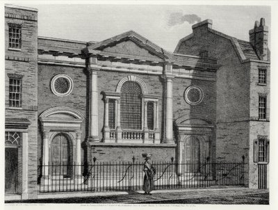 Londra Kiliselerinin Mimari Serisi için J. Skelton tarafından kazınmış St. Alphage Kilisesi, pub. J. Booth tarafından, 1814 by John after Coney