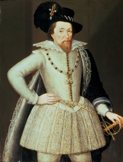 James I, yarım boy portre by John de Critz