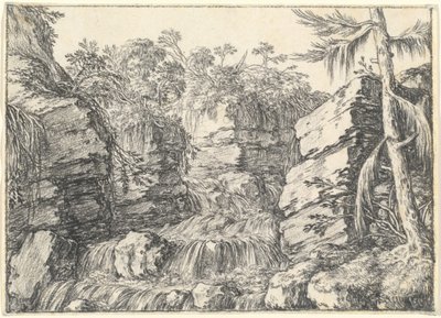 Rocky Cliffs Arasında Bir Şelale by Jonas Umbach