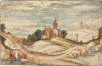 Bir Tepede Chateau ile Manzara by Joos de Momper II