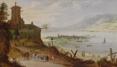 Limana bakan Hillside Town by Joos or Josse de Momper
