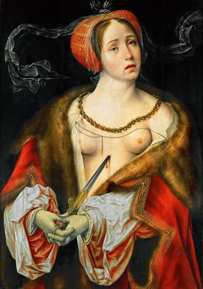 Erken Hollanda Sanatı: Lucrece - Lucretia par Cleve, Joos van (yaklaşık 1485-1540), yaklaşık 1521-1525. Ahşap üzeri yağlı boya, 75,7x53,9. Sanat Tarihi Müzesi, Viyana by Joos van Cleve