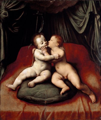 Çocukken İsa ve Aziz John Baptist (Resim by Joos van Cleve