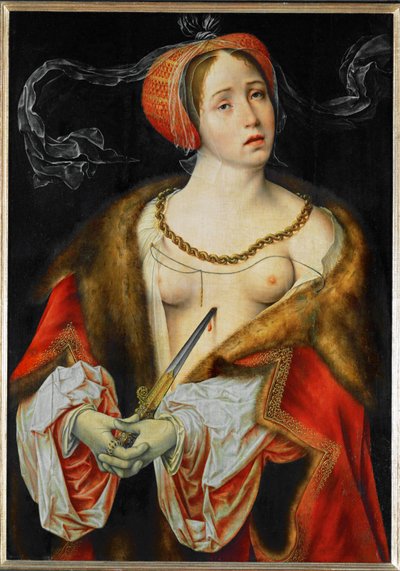 Lucretia (meşe ağacı üzerine boyama) by Joos van Cleve