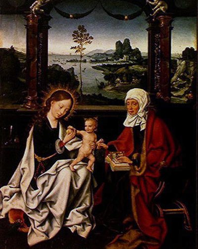 ಮಡೋನಾ ಮತ್ತು ಚೈಲ್ಡ್ ಮತ್ತು ಸೇಂಟ್ ಅನ್ನಿ ಟರ್ಕ್ by Joos van Cleve