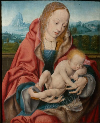 Uyuyan Çocuklu Bakire, yaklaşık 1510-1520. by Joos van Cleve