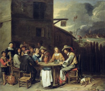 Bir Tavernanın Önünde Akan Yoldaşlar, 1640-50 by Joos van Craesbeeck
