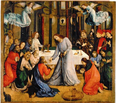 Havarilerin Cemaati (ahşap üzerine yağlıboya) by Joos van Gent (fl.1460-75)